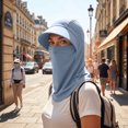 thumbnail image 5 of IAJFHAFS 3 In 1 Summer Cooling Balaclava Breathable Sun Protection Hood with Neck Guard & Face Mask Outdoor Activities Sun Hats for Men Women Dark Gray, 5 of 7