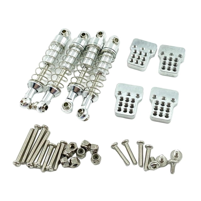 4 piezas 62mm mejora amortiguador y torres de choque soporte montaje para MN 1/12 D90 D91 99S para WPL C14 C24 RC partes - Sunnimix Amortiguador trasero delantero