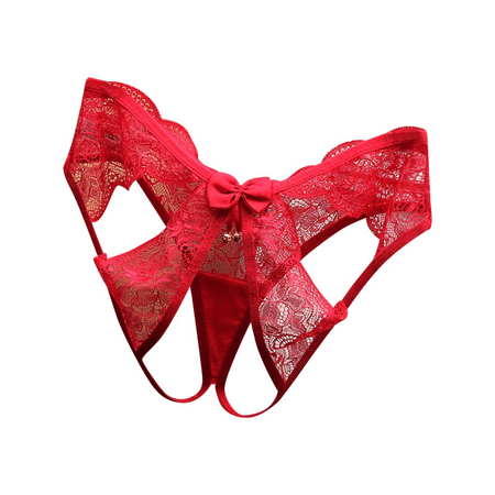 Fulorrnie Underwear for Women Cheeky Comfort Breathable Cute Panty Hipster Elastic Waist Ventilated Ruched Panties Red L