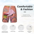 thumbnail image 5 of Lsque Mens Swim Trunks Flamingo Riding a Bicycle Pattern - Bathing Suit Compression Liner - Beach Swim Shorts Swimwear - (S-3XL) - Stretch Quick Dry -X-Large, 5 of 9
