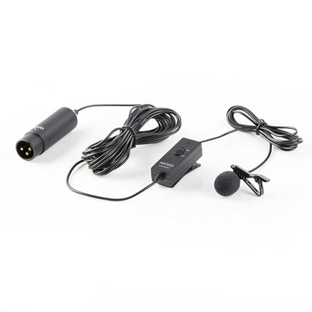 Movo LVM-XLR1 Self-Powered XLR Omnidirectional Lavalier Microphone for Mixers, Recorders, Camcorders &