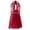 Red, variant on Women's Lace V-Neck Nightgown Set with G-String Hanging Neck Comfortable Sleepwear for Honeymoon Valentine and Special Nights