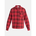 thumbnail image 5 of No Boundaries Boxy Fit Grunge Flannel Shirt with Long Sleeves, Men's XS-4XLT, 5 of 5