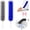 Blue+gray, variant on Bendable Microfiber Duster, Reusable Flexible Dust Remover Brush with Soft Fluffy Head, Washable Cleaning Tool for Fans, Blinds, Vents, Window Tracks, Furniture, and Car Interior (2, Blue)