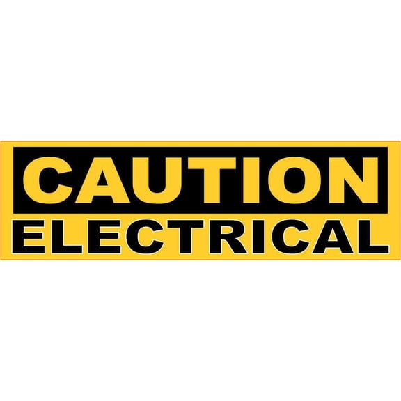 10in x 3in Caution Electrical Sticker