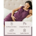 thumbnail image 3 of Kindred Bravely Labor and Delivery Gown, 3 in 1 Hospital Gowns for Women Labor Delivery, Ruffle Straps (Burgundy Plum, X-Small/Small), 3 of 6
