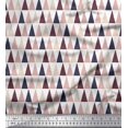 thumbnail image 1 of Soimoi White Cotton Cambric Fabric Triangle Geometric Print Fabric by Yard 56 Inch Wide, 1 of 3