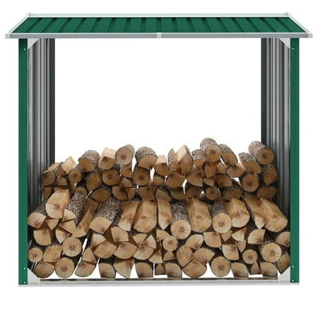 

Abody Log Storage Shed Galvanized Steel 67.7 x35.8 x60.6 Green