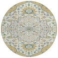 thumbnail image 2 of Addison Rugs Chantille Indoor/Outdoor Traditional Vintage Gold Washable Round Rug, 8' x 8', 2 of 6