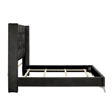 New Classic Furniture Huxley Solid Wood Full Panel Bed in Black