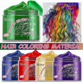 thumbnail image 3 of pieza de cera para teñir el cabello, unisex, de moda, desechable, para fiestas, maquillaje, pomada para teñir el cabello, 7 colores, azul, 120 g, 3 of 5