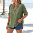 thumbnail image 6 of Womens Summer Tops Short Sleeve Tshirts Shirts V Neck T Shirts Fashion Basic Tops For Woman Casual Tops For Women, 6 of 6