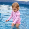 thumbnail image 2 of Younger Tree Baby Girl Swimsuit Long Sleeve Rash Guard Top Bikini Swimwear 2 Piece Set for 18-24 Months, 2 of 9