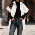 thumbnail image 4 of Vdgthytj Puffer Vest Women Full Zip Stand Collar Diamond Quilted Mid-Length Short Sleeve Gilet Winter Warm Casual Outerwear with Pockets(X-Large,White), 4 of 7