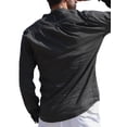 thumbnail image 2 of Caitzr Men's Linen Cotton Long Sleeve T-Shirt Henley Shirt Beach Yoga Tops Casual T-Shirt Blouse, 2 of 6