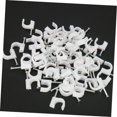 thumbnail image 2 of 100 Pcs Ethernet Cable Clips White Cable Clips Coax Cable Clips Cable Clamps Nail Pipe Hook Clamps Cable Staples White Wall Clip Bracket Power Cord Buckle Wire Clips Wire Clamps, 2 of 5