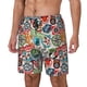 thumbnail image 1 of Balery Cute Nautical Bañador para hombre, shorts de playa de secado rápido con entrepierna y forro de compresión-Large, 1 of 6