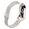 thumbnail image 2 of Correa de malla de acero inoxidable Bling Bling para Mi Band 7 color plateado, 2 of 12
