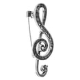 thumbnail image 3 of Broche à Épingle pour Femmes Collier de Note Musicale en Strass Bijou Broche de Note, 3 of 8