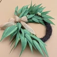 thumbnail image 4 of 20-Inch Eucalyptus Spring Wreath for Front Door, All Seasons Handmade Olive Leaf Wreath with White Blooms, St. Patrick's Day, Wedding & Holiday Decor, Wreath, 4 of 5