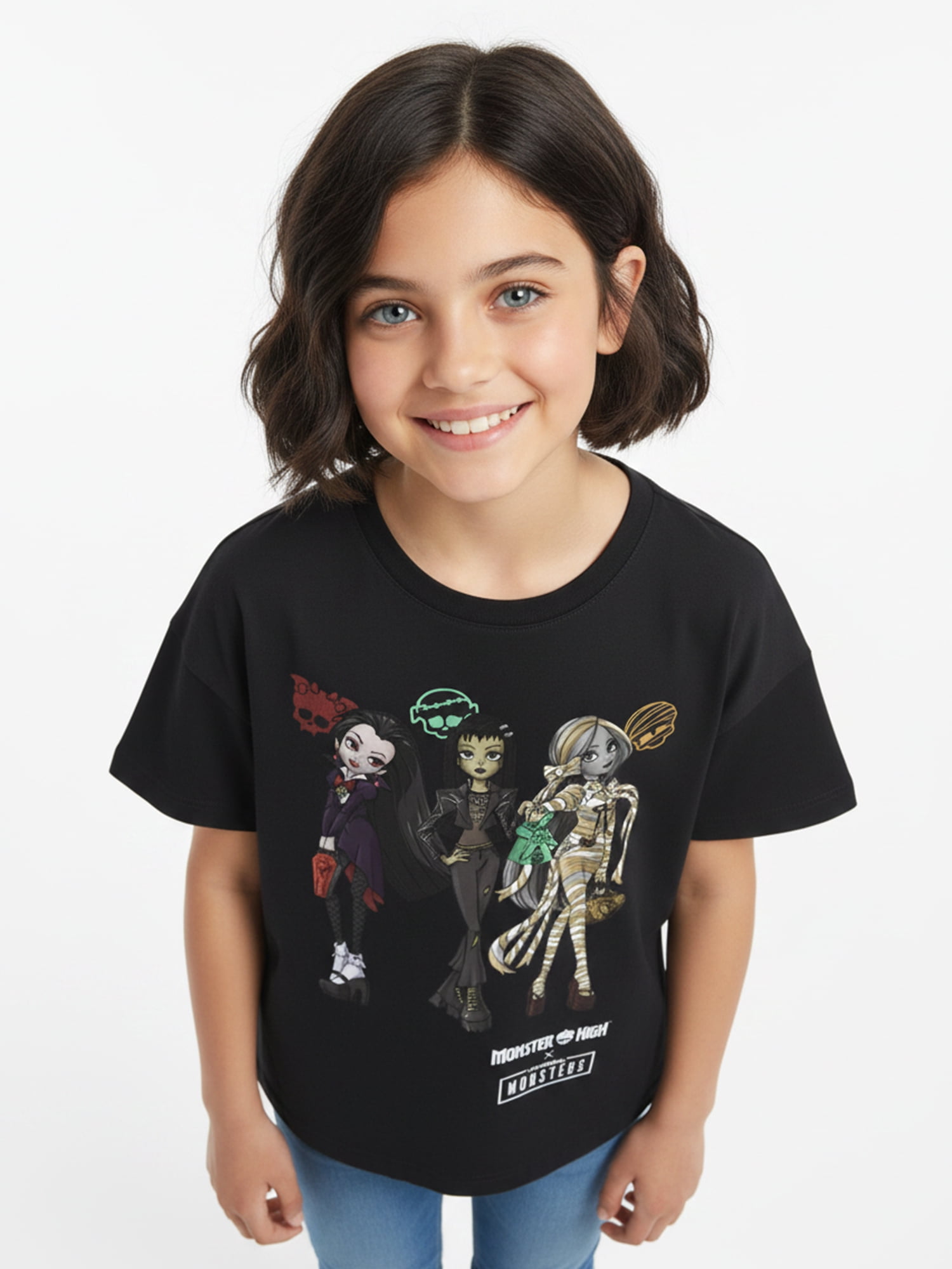 Monster High, Girls' Short Sleeve T-Shirt, Three Fierce Ladies, Sizes 4-16