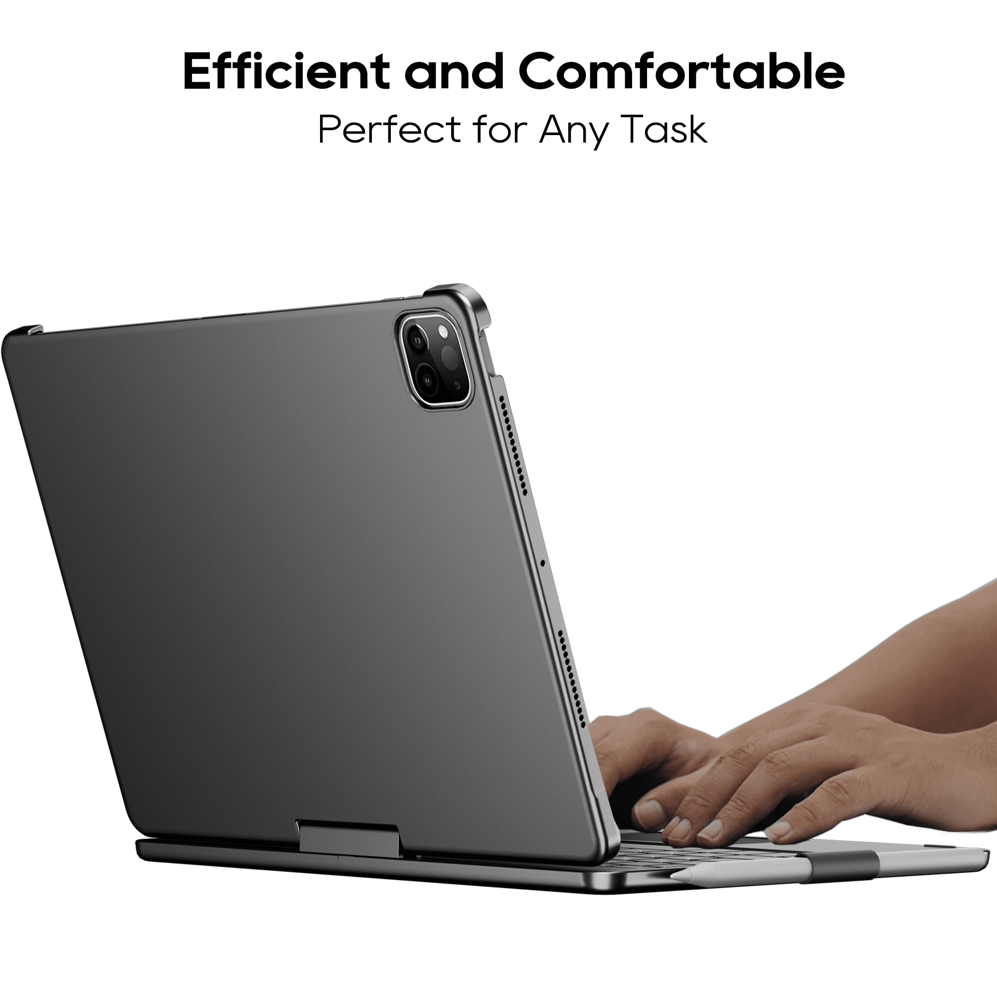 edaiser Swivel Keyboard Case Compatible with Apple iPad 11th Gen 2025 (A16)& iPad 10th Generation (10.9-inch); Rotatable Cover and Pencil Holder, Multi-Touch Trackpad, RGB Backlit, Gray
