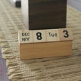 thumbnail image 3 of Calendar Blocks Wood Perpetual Calendar Ornaments Wood color, 3 of 6