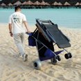 thumbnail image 5 of Beach Cart with 10‘’ Balloon Wheels, Holds 4 Folding Chairs, Collapsible Wheeler with Big Wheels for Sand, Pump Included$$Garden &, 5 of 9