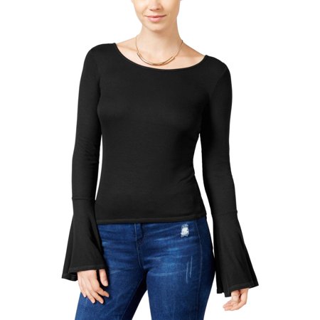 Chelsea Home Shirt - Chelsea Sky Womens Bell Sleeves Ribbed Knit Casual Top