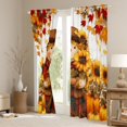 thumbnail image 3 of Manfei Cute Cartoon Scarecrow Black Out Curtains,Autumn Fall Sunflower Curtains Pack of 2 (42x63 Each),Rustic Pumpkin Maples Bedroom Curtains For Boys Kids,Microfiber Bedroom Decor, 3 of 6