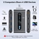 thumbnail image 3 of Conmutador USB para 2 Computadoras Que Comparten 4 Dispositivos USB 3.2. Conmutador USB C de 10 Gbps para Teclado, Mouse, Impresora, Cámara Web y Control de Escritorio., 3 of 5