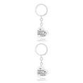 thumbnail image 3 of mmirethe Creative Teacher Keychain Heart-shape Key Chain Stainless Steel Chic Design Charms Pendants for Practical Gifts D1270-1 2Set, 3 of 6