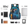 thumbnail image 4 of Disketp Modern Style Blue Parrot Mochila Ligera e Impermeable, Mochila de Día Resistente para Viajes, Senderismo y Uso Diario para Hombre y Mujer, 4 of 7