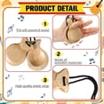 thumbnail image 3 of 4PCS Spanish Castanets Traditional Flamenco Castanets Wooden Hand Percussion Castanets Music Instrument for Beginner-A, 3 of 8