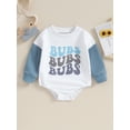 thumbnail image 2 of Cenuakty Baby Boys Autumn Casual Romper Infant Long Sleeve Letter Print Contrast Color Romper, 2 of 9