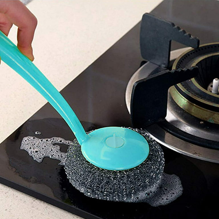 4 Bottle Brush Mug Sponge Dish Glass Scourer Cup Scrubber Kitchen Cleaning Tool