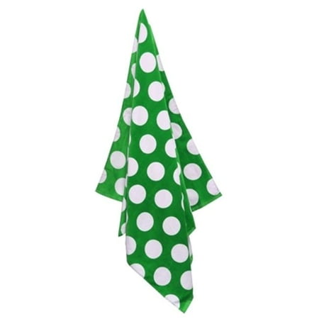 Bulk Buys 30x60 Polka Dot 100 percent CottonVelour Beach Towel-Kelly - Case of 24