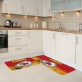 thumbnail image 2 of Juego de 2 alfombrillas de cocina de terciopelo de cristal con el logotipo del equipo de fútbol KC Chiefss, alfombrilla absorbente antideslizante para el hogar, el dormitorio y la cocina, 2 of 6
