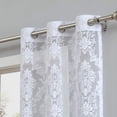 thumbnail image 2 of Warm Home Designs Pair of 38" x 96" White Color Knitted Lace Curtains with 6 Grommets per Panel. LISA WHITE 96, 2 of 3