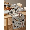thumbnail image 6 of Table Runner Dresser Scarves 36 Inch Long,Pet Dog Paw Bone Love Heart Linen Dining Table Runners Seamless Animal Claw Prints Tabletop Scarf for Wedding Holiday Party Kitchen, 6 of 9