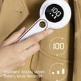 thumbnail image 4 of Rechargeable Fabric Shaver with LED Display, 3 Speeds, 6-Blade Lint Remover, Honeycomb Mesh, Large Storage, USB Powered, for Sweaters Blankets Upholstery, 4 of 9