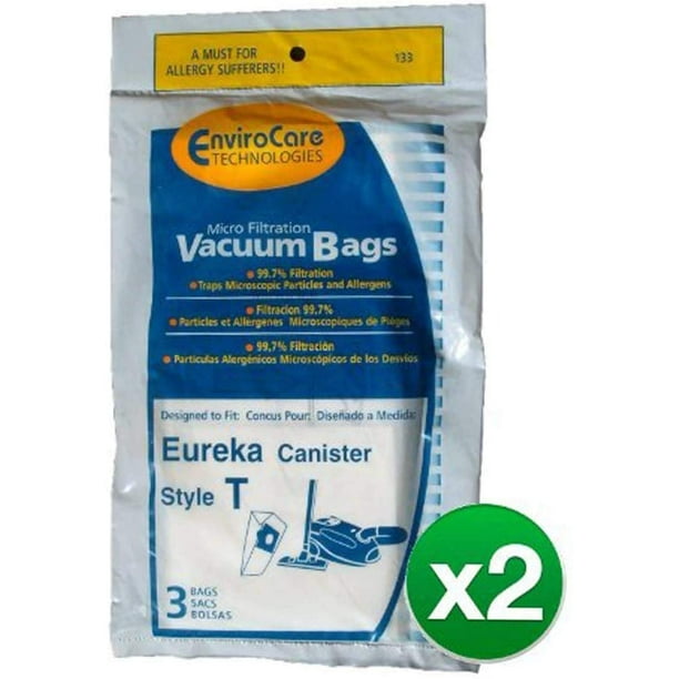EnviroCare Replacement Vacuum Bags for Eureka Style T 970 980 Canisters