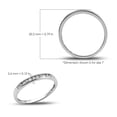 thumbnail image 2 of LOVEBLING 0.20 Carats (ctw) 10K White Gold 11-Stone Diamond Womens Wedding Anniversary Band Ring, Channel Setting (8), 2 of 4