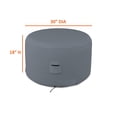 thumbnail image 3 of COVERS&ALL Round Ottoman Cover, 12 Oz PVC Waterproof, UV & Weather Resistant Patio Garden Furniture Stool Protector Indoor Outdoor Use with Air Vents & Drawstrings (30" Diameter x 18" H, Grey), 3 of 6