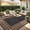 Black Coffee, variant on Modern Bordered Hallway Rugs 2x6 Durable Easy Jute Rugs Runner with Non-Slip Backing, Contemporary Carpet Runner, Stain-Resistant Thin Floor Cover for Laundry, Backyard, Brown Black