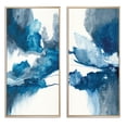 thumbnail image 2 of Designart "Journeying Through Sapphire Clouds V" Abstract Liquid Ink Framed Wall Art Set Of 2 - Modern Blue Framed Wall Art Set Of 2, 2 of 6