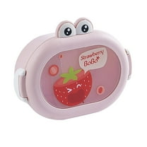 HBBKVI Bento Box Small-capacity Lunch Box Cute's Food Supplement Box Transparent PP Portable Fruit Box with Lid 33.8oz Leak-Proof Bento Box