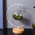 thumbnail image 2 of Creative  Decoration Crafts G-type Iron Bracket Micro Landscape Hanging Glass Bottle Hanging Bottle Iron Frame Decoration, 2 of 7