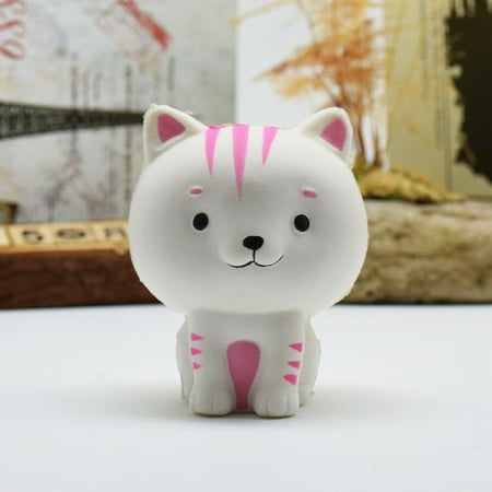 White Cat Soft Toy - Cat Squishy Slow Rising Soft Squeeze Scented Toy White