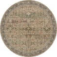 thumbnail image 5 of BERTHMEER Brown Round Area Rugs 5'x5' Washable Rugs for Living Room Bedroom Office Dining Room Non-slip Vintage Traditional Distressed Rugs, 5 of 8